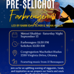 Pre-Selichot Farbrengen