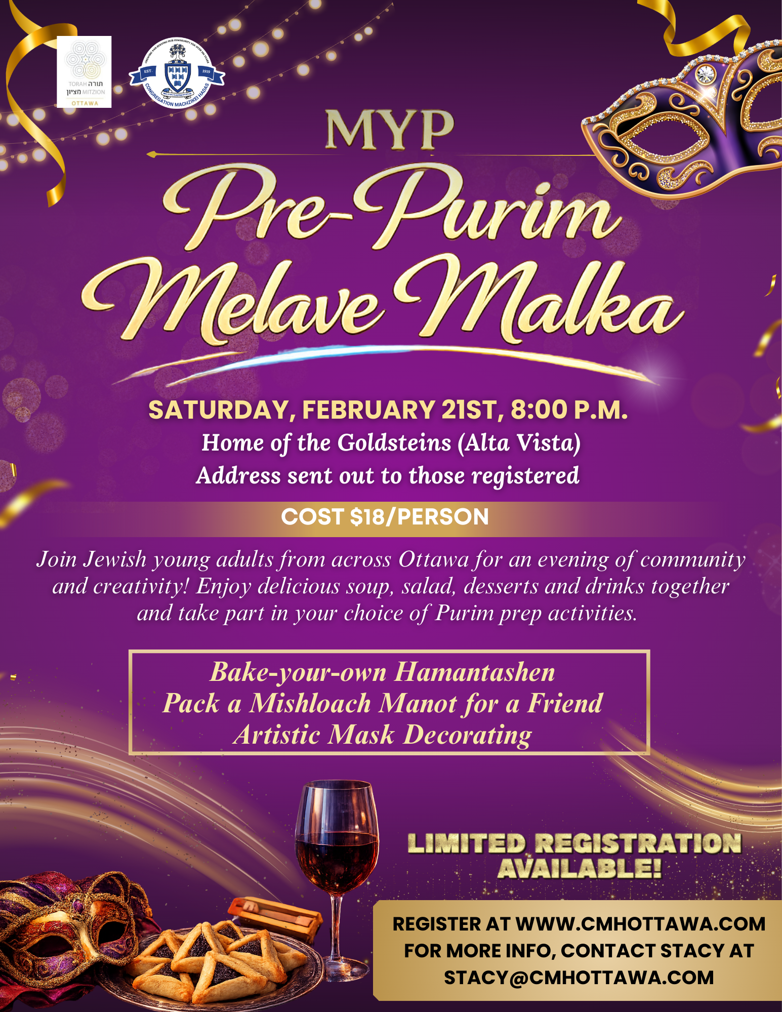 MYP Pre-Purim Melave Malka
