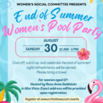 Machzikei End of Summer Women's Pool Party