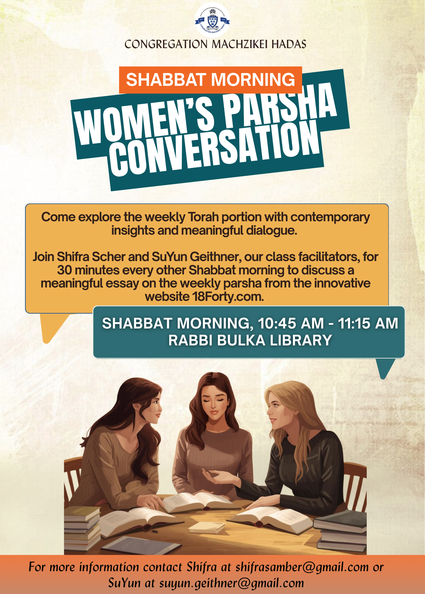 Shabbat Morning Women's Parsha Conversation